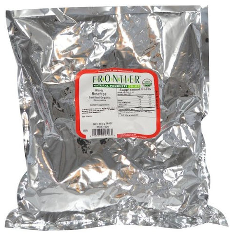 Bulk Rosehips Whole, ORGANIC, 1 lb. package