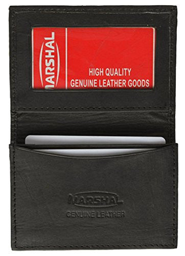 New Leather Business Card Holder Expandable Wallet Money Card Case Black Mens