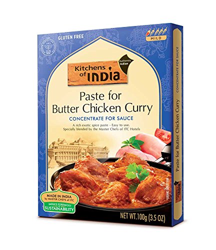 Kitchens of India Paste for Butter Chicken Curry, 3.5-Ounce Boxes (Pack of 6)