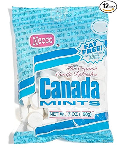 Mints Necco Canada Peppermints 7oz Peg Bag