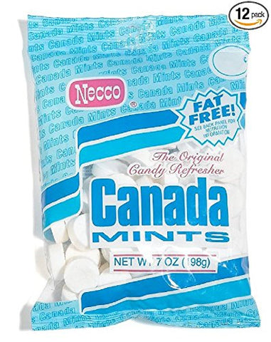 Mints Necco Canada Peppermints 7oz Peg Bag