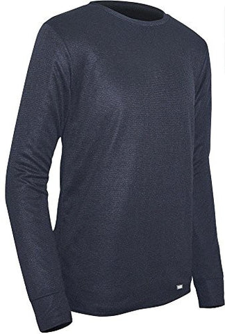 Youth Double Base Layer Crew - Black - Large