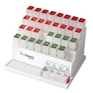 MedCenter System 31 Day Pill Box Organizer
