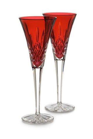 Lismore Jewels Toasting Flute Pair Crimson (not in pricelist)
