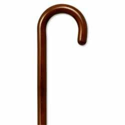 Wood Cane With Tourist Handle, Walnut Stain