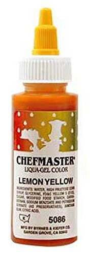 Lemon Yellow Chefmaster Liqua-Gel 2.3 Oz