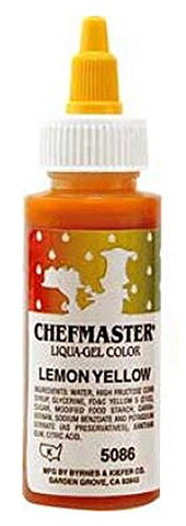 Lemon Yellow Chefmaster Liqua-Gel 2.3 Oz