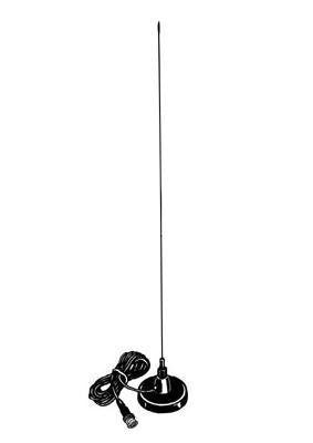 ACCESSORIES UNLIMITED - 25-940 MHZ 16" TALL MAGNETIC MOUNT SCANNER ANTENNA WITH 10 FOOT CABLE & BNC CONNECTOR