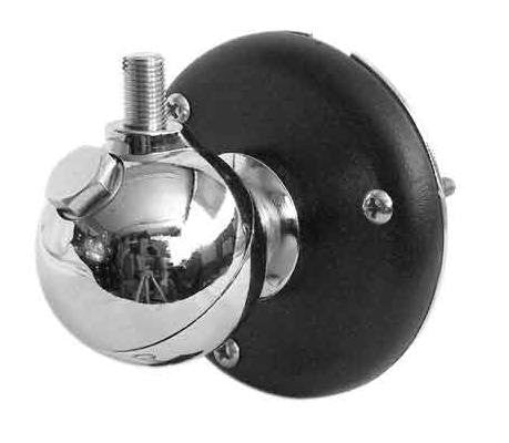 ACCESSORIES UNLIMITED - HEAVY DUTY CHROME SWIVEL BALL MOUNT WITH 3/8" X 24" THREADS & LUG CONNECTIONS
