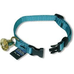 Safety "Pull Apart" cat collar 7"-11" with a Liberty Bell - black