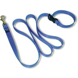 6' Long Nylon Leash with Quick Release Handle - medium black