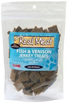 Real Meat Treats for Cats, 3oz. Fish and Venison