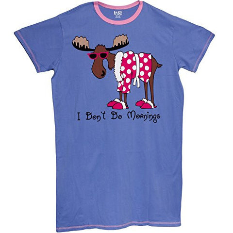 Lazy One I Don't Do Mornings Moose - 300, Nightshirt