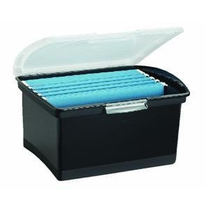 File Box Clear Lid, Black Base