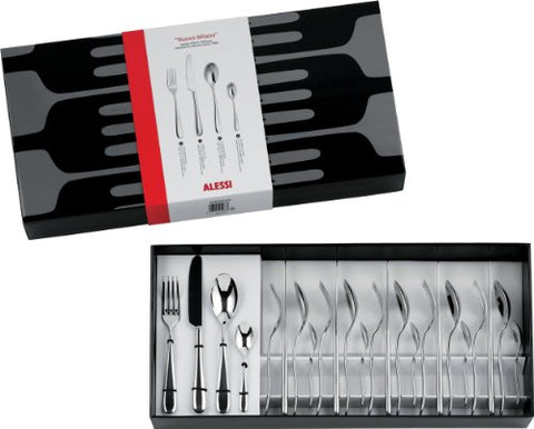 Nuovo Milano Cutlery set composed of 1 table spoon- 1 table fork- 1 table knife- 1 dessert fork- 1 tea spoon