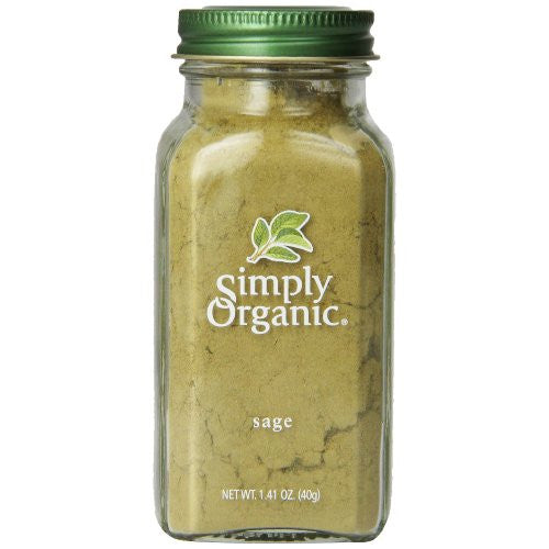 Simply Organic Sage Leaf Ground Certified Organic, 1.41-Ounce Container