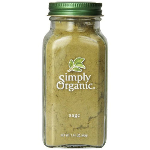 Simply Organic Sage Leaf Ground Certified Organic, 1.41-Ounce Container