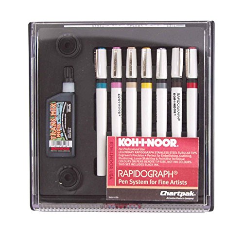 KIN SS RAPIDOGRAPH 7-PEN SET