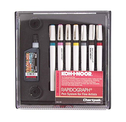 KIN SS RAPIDOGRAPH 7-PEN SET
