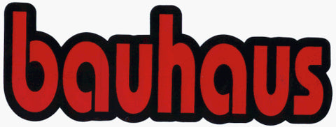 Bauhaus Logo Red on Black- 11" x 4" Die Cut Sticker