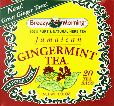 Breezy Morning Teas Jamaican Gingermint Tea, 20ct