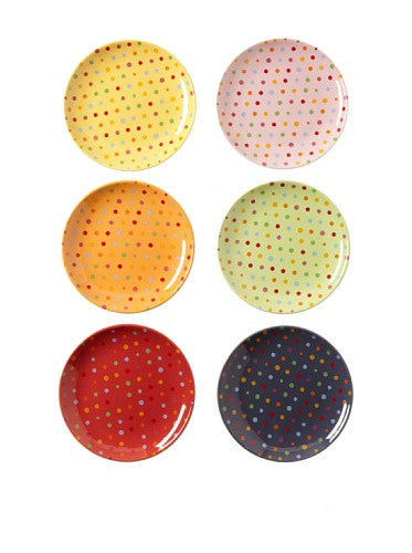 POLKA DOTS DESSERT PLATE 7.5" (Set of 6)