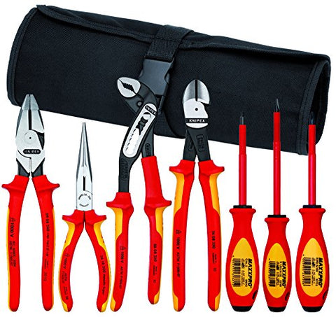 7 Pc Pliers/Screwdriver Tool Set, 1000V, Nylon Pouch (9K 98 98 26 US)