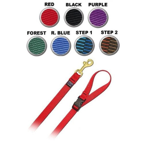 6' Long Nylon Leash with Quick Release Handle - small black