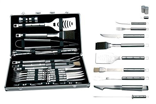 Cubo 33pc BBQ Set in Case - Silver