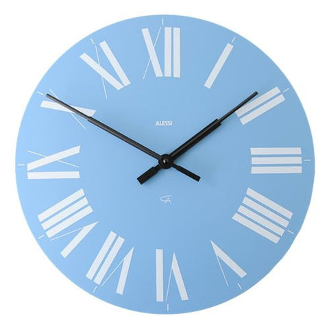Wall clock in ABS, Light Blue. Quartz movement, 14¼ in.