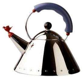 Miniature kettle in 18/10 stainless steel with handle and whistle in PA- 3 in.