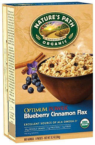 Hot Cereal Oatmeal, Optimum Cinn Bry Flaxseed At least 95% Organic, 11.2 oz