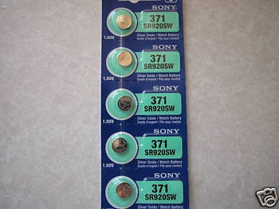 Sony Watch Battery Button Cell SR920SW 371 Pack of 5 Batteries