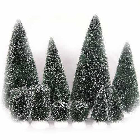 Department 56 Bag-O-Frosted Topiaries, Set of 10