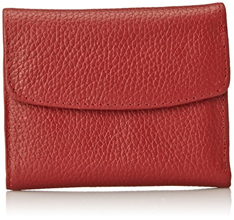 Buxton Mini Trifold Wallet Card Case, Dark Red, One Size