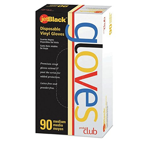 jetBlack Vinyl Gloves, (S) 90ct