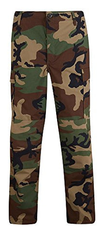 BDU Trouser – Button Fly (60/40 Cotton/Poly Twill) Medium Long (Woodland)
