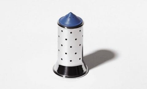 Salt Castor with Base and Lid in PA, Light Blue.