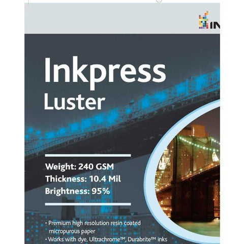 Luster, 240 gsm, 10.4 mil, 94 Percent Bright, Single Sided, 8.5 x 11, 50 Sheets