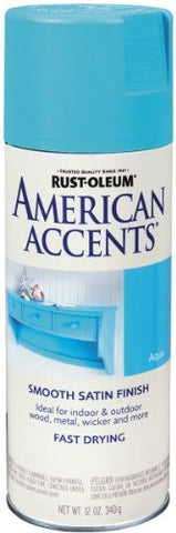 American Accents Smooth Satin Aerosol Paint 12oz - Aqua