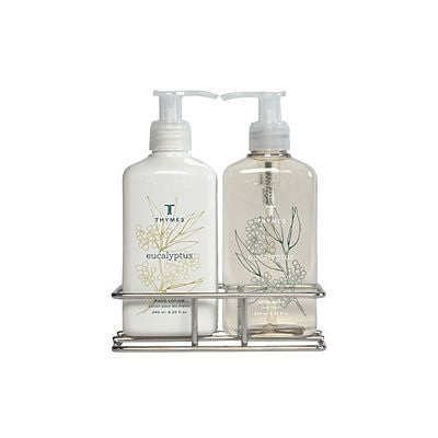 Eucalyptus Sink Set with Chrome Caddy (Hand Wash & Hand Lotion)