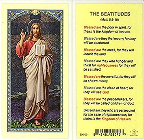 Laminated Holy Card Beatitudes (Card)