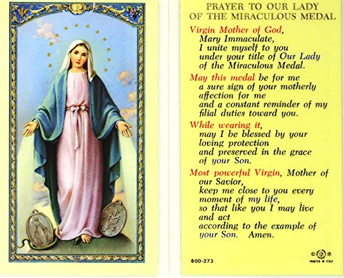 Laminated Holy Card - Our Lady Of The Miraculous (Card)