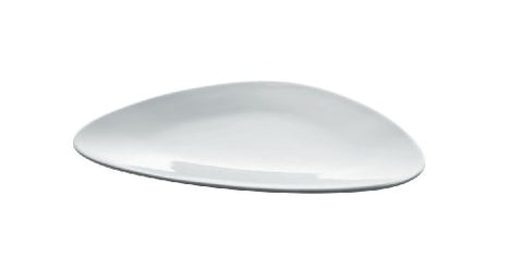 Colombina collection Dessert plate in white porcelain- 9½ x 7¾ in.