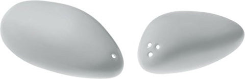 Personal salt and pepper castors in bone china, 1 in.