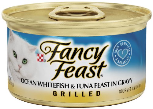 Purina Fancy Feast Grilled Ocean Whitefish & Tuna Feast in Gravy Cat Food - (24) 3 oz. Pull-top Can