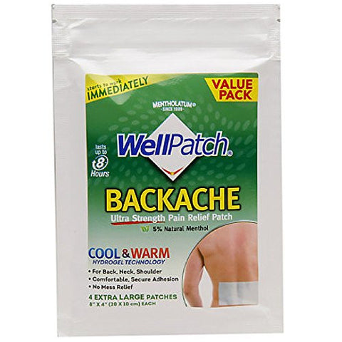WellPatch Backache Patches, 4 patches