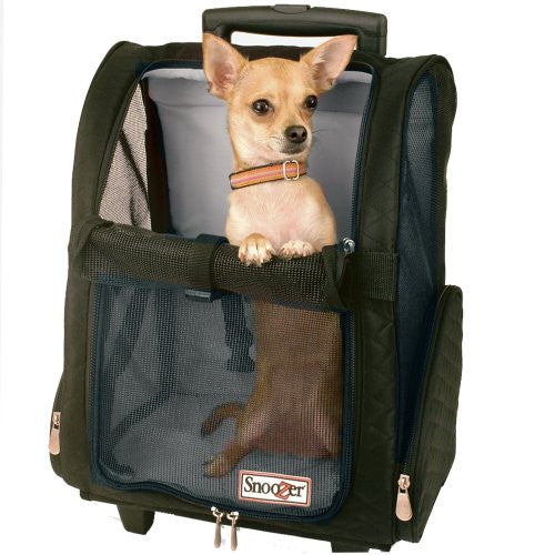 Roll Around Travel Pet Carrier, Black Medium