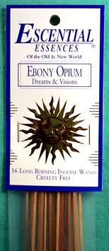 Escential Essences Incense 11" Sticks - Ebony Opium, 16 per pack