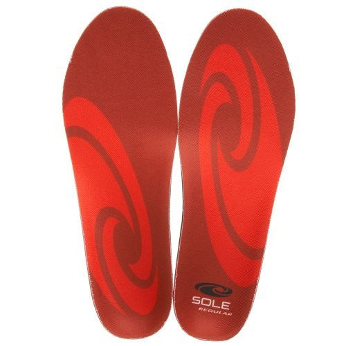 Sole Unisex Softec Regular Insole,Red/Grey,Men's 11.5-12 M/Women's 13.5-14 M